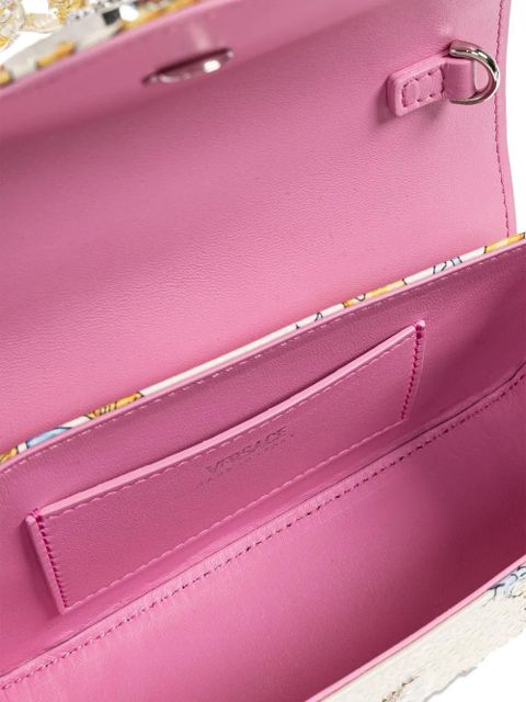 Versace La Medusa embellished sea-life cross body bag - White