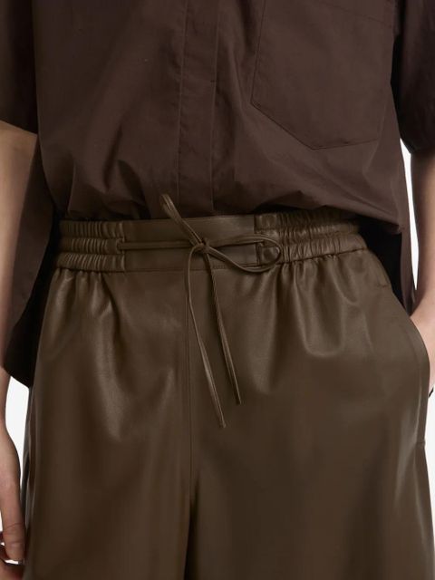Yves Salomon elasticated drawstring culottes - Brown