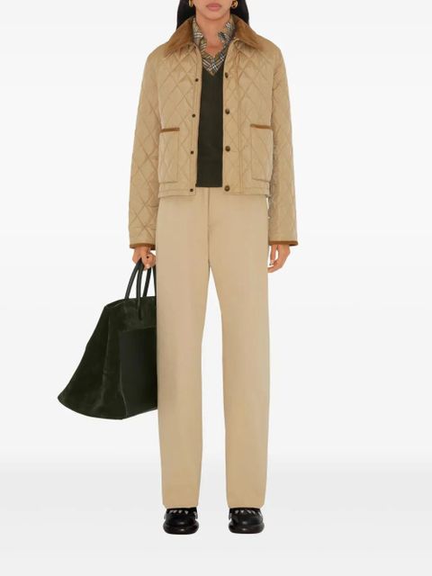 Burberry cotton tailored trousers - Neutrals - zdjęcie produktu nr 2