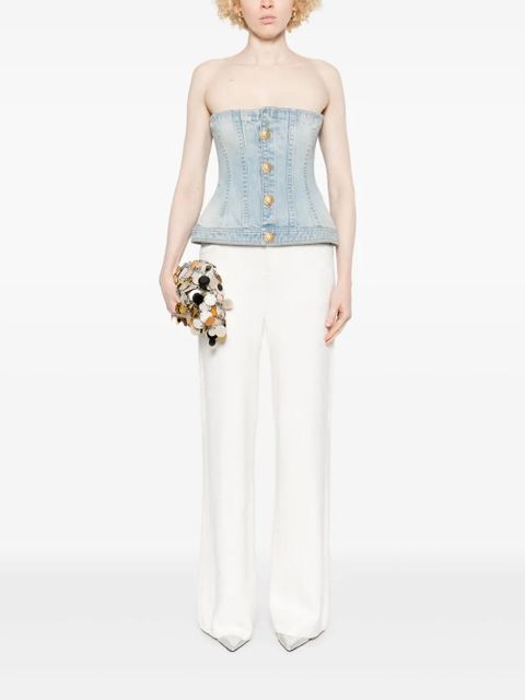 Balmain denim corset top - Blue - zdjęcie produktu nr 2