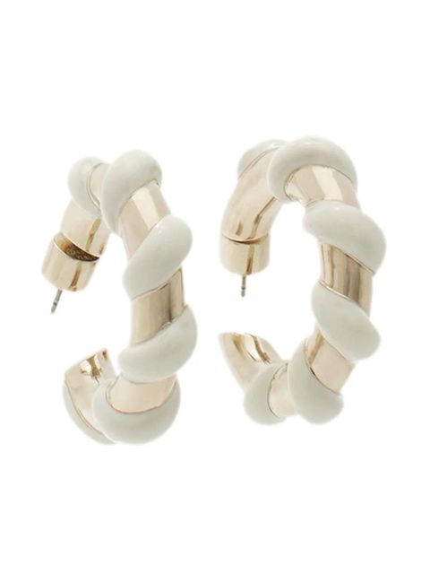 Lanvin twist hoop earrings - Gold - zdjęcie produktu nr 2