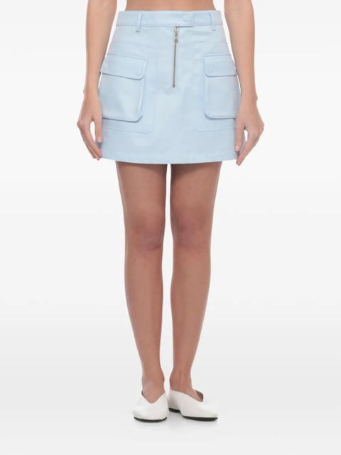 Casablanca zip-fastening cargo-pocket mini skirt - Blue