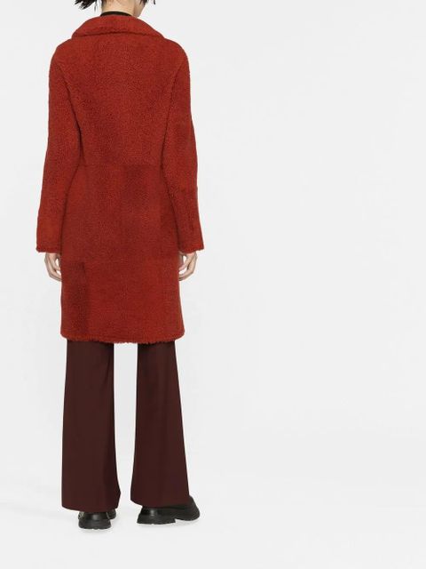 Yves Salomon reversible lambskin coat - Red