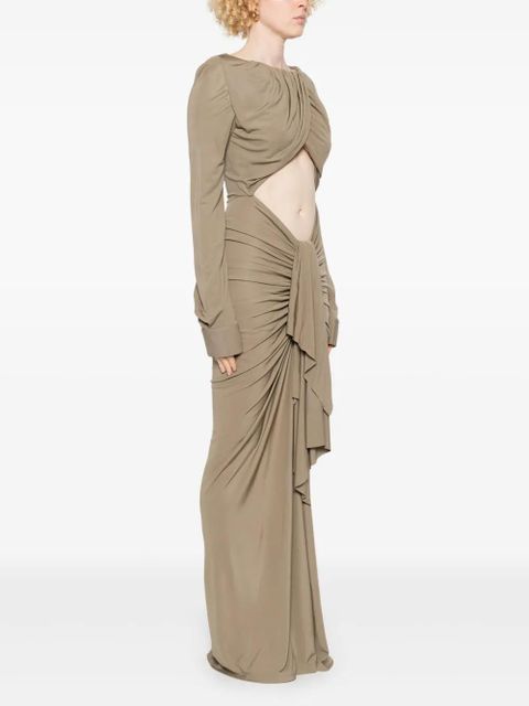 Christopher Esber bateau draped maxi dress - Green