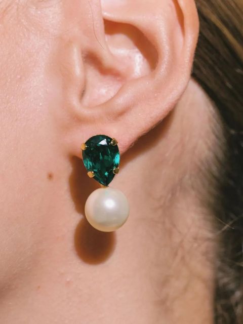 Jennifer Behr Cimone crystal-pearl earrings - Gold - zdjęcie produktu nr 2