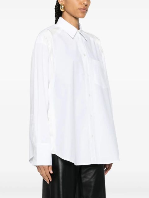 JW Anderson panelled cotton-poplin shirt - White