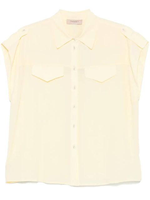 TWINSET cap-sleeved shirt - Yellow - zdjęcie produktu nr 1