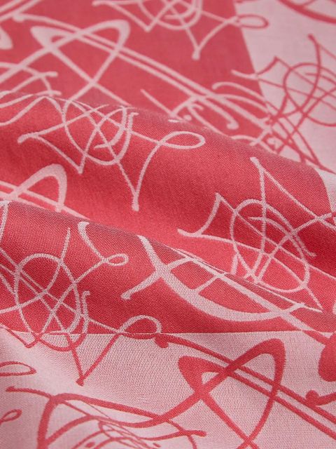 Vivienne Westwood Graffiti logo-monogrammed scarf - Pink - zdjęcie produktu nr 2