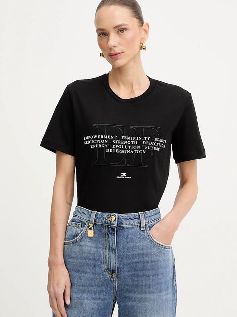 Elisabetta Franchi t-shirt bawełniany - zdjęcie produktu nr 1