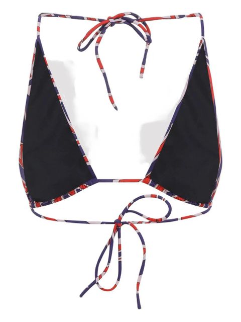 PUCCI abstract-print triangle bikini top - Blue