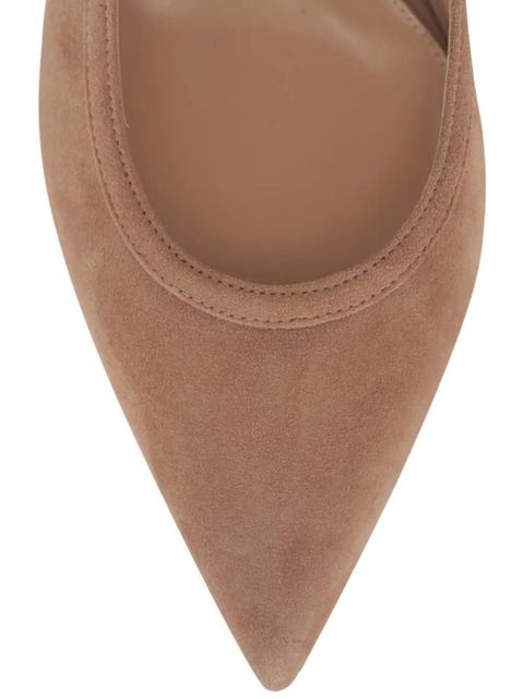 Gianvito Rossi slingback suede heeled pumps - Brown