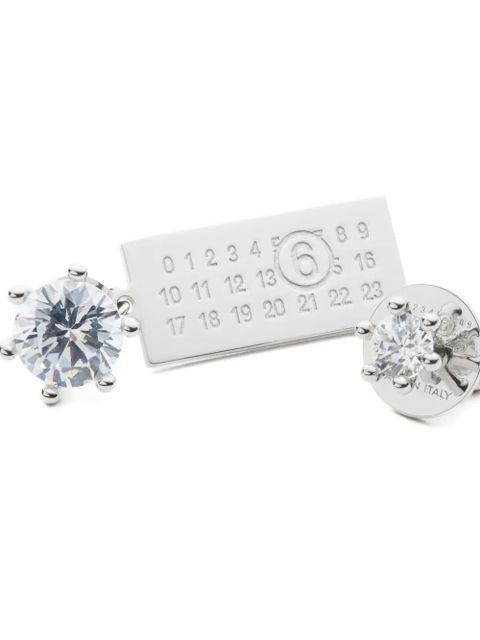 MM6 Maison Margiela numeric-charm earrings - Silver - zdjęcie produktu nr 2