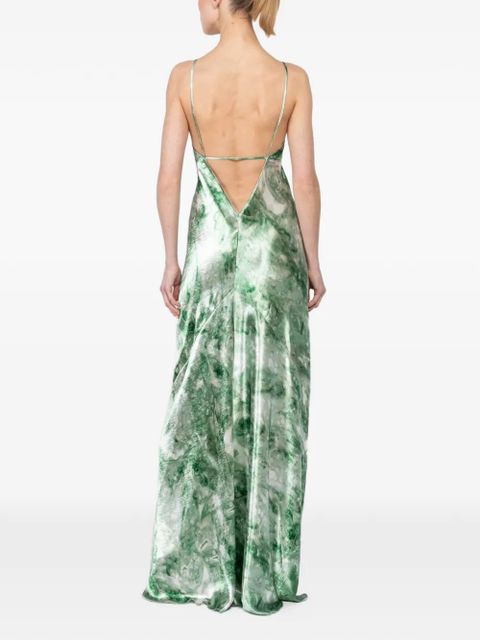 Victoria Beckham strap V-neck dress - Green