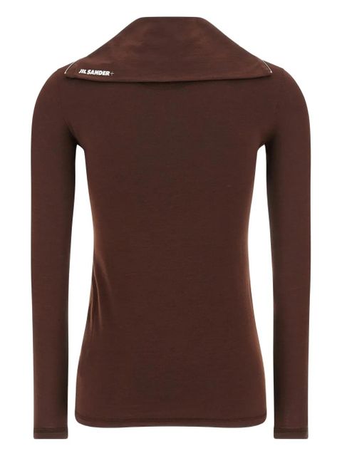 Jil Sander half-zip collar sweatshirt - Red - zdjęcie produktu nr 2