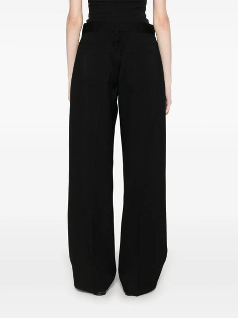 Jil Sander virgin-wool gabardine trousers - Black