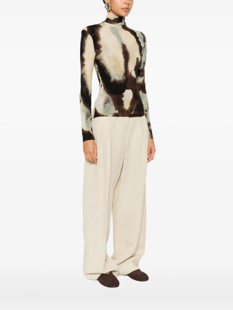 Nanushka Nayeli patterned top - Green - zdjęcie produktu nr 2