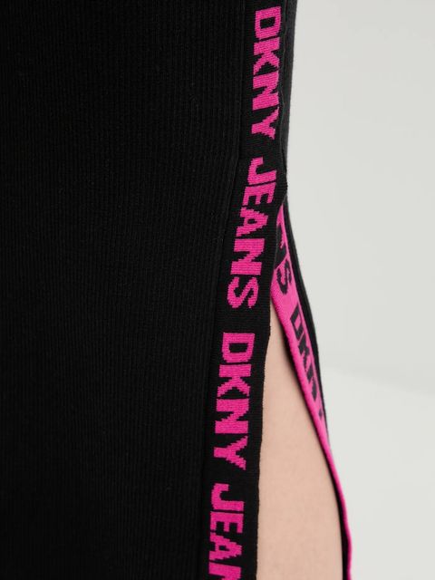 Dkny spódnica kolor czarny midi ołówkowa