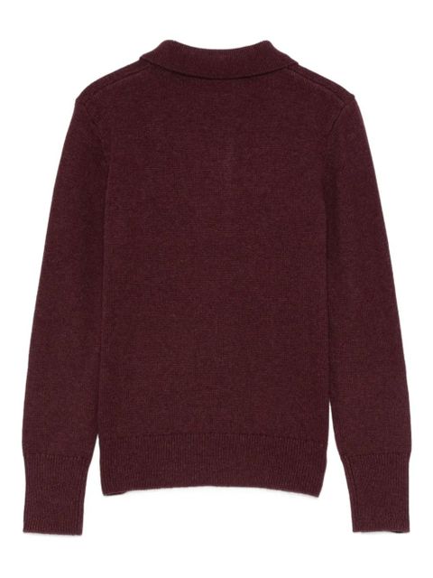 MARANT ÉTOILE emblem polo-neck sweater - Red - zdjęcie produktu nr 2