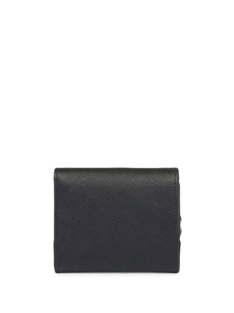 Prada triangle logo leather wallet - Black - zdjęcie produktu nr 2