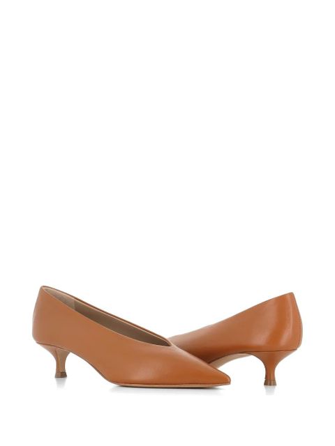 Le Monde Beryl pointed-toe V-neck pumps - Brown