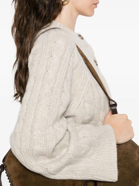 DÔEN Virginie cable-knit cardigan - Neutrals