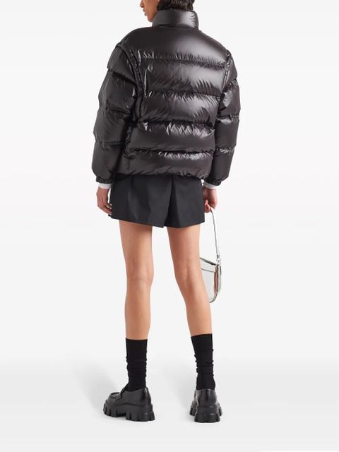 Prada Re-Nylon convertible down jacket - Black