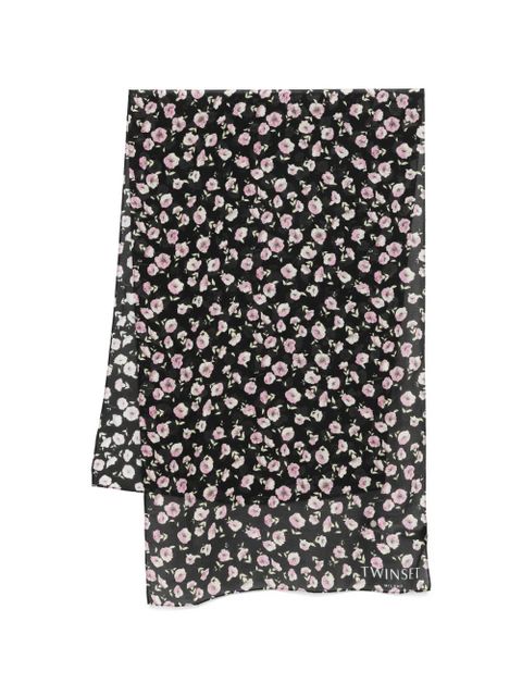 TWINSET floral scarf - Black - zdjęcie produktu nr 1