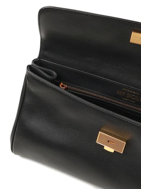 Dolce & Gabbana Sicily Plongé leather tote bag - Black