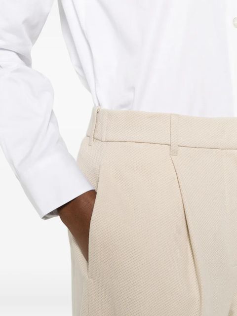 Max Mara textured wide leg trousers - Neutrals