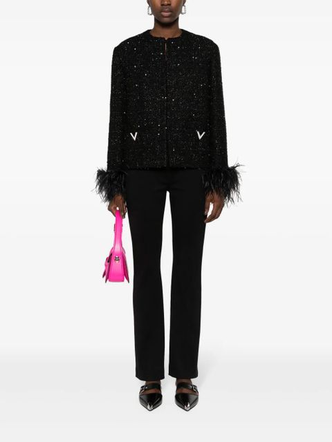 Valentino Garavani Glaze metallic tweed jacket - Black
