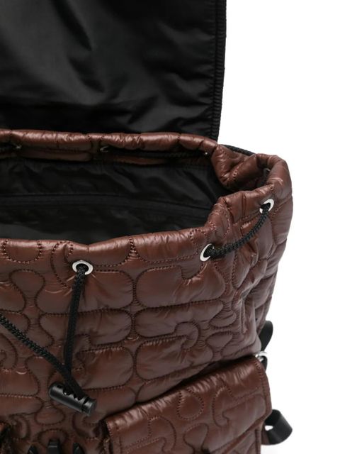 GANNI quilted backpack - Brown