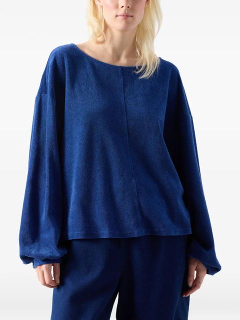 American Vintage Fuxow long-sleeve cotton sweatshirt - Blue