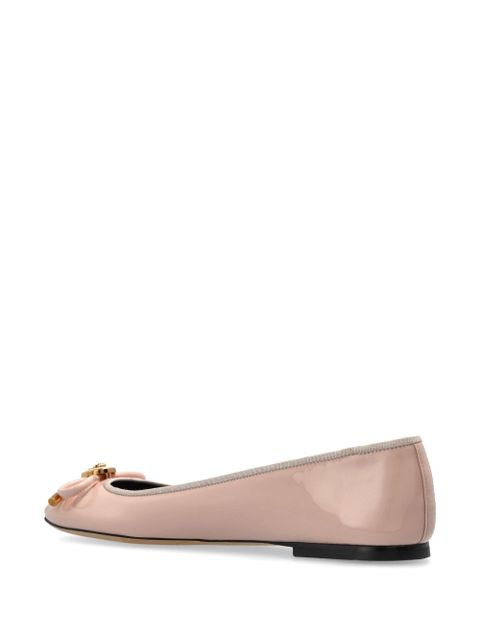 Versace Opera Bow patent-leather ballet flats - Pink - zdjęcie produktu nr 2