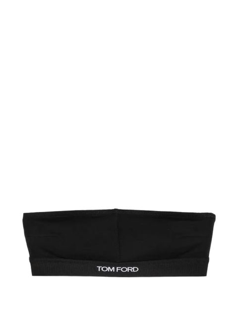 TOM FORD logo-detail bandeau bra - Black - zdjęcie produktu nr 1
