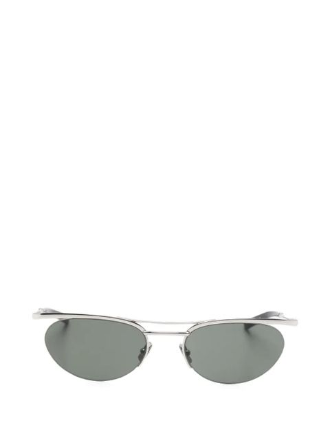 Saint Laurent Eyewear oval-frame sunglasses - Silver - zdjęcie produktu nr 1