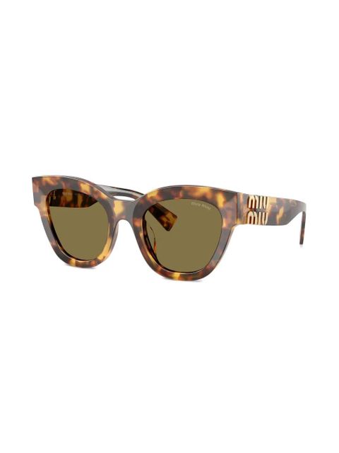 Miu Miu Eyewear oversize-frame sunglasses - Brown - zdjęcie produktu nr 2