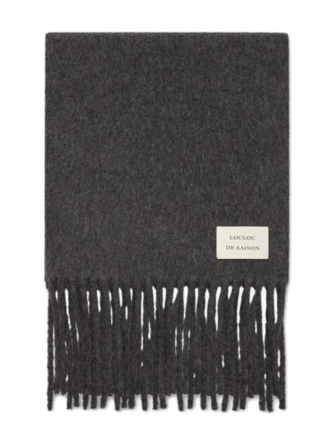 LouLou de Saison Santo fringed scarf - Grey - zdjęcie produktu nr 1