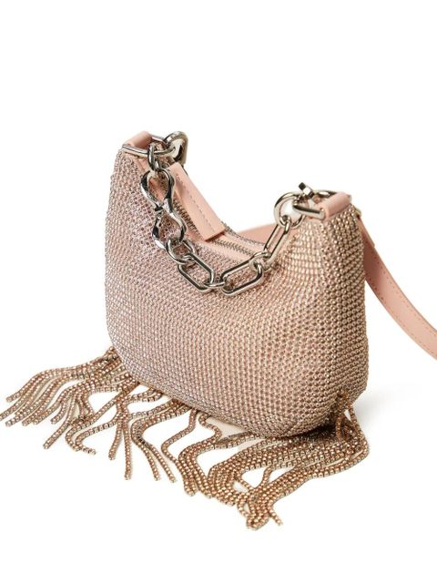 TWINSET Mini Croissant fringed tote bag - Pink