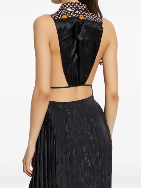 MM6 Maison Margiela floral sleeveless top - Black