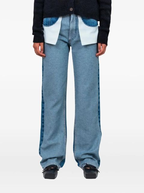 MM6 Maison Margiela panel straight jeans - Blue - zdjęcie produktu nr 1
