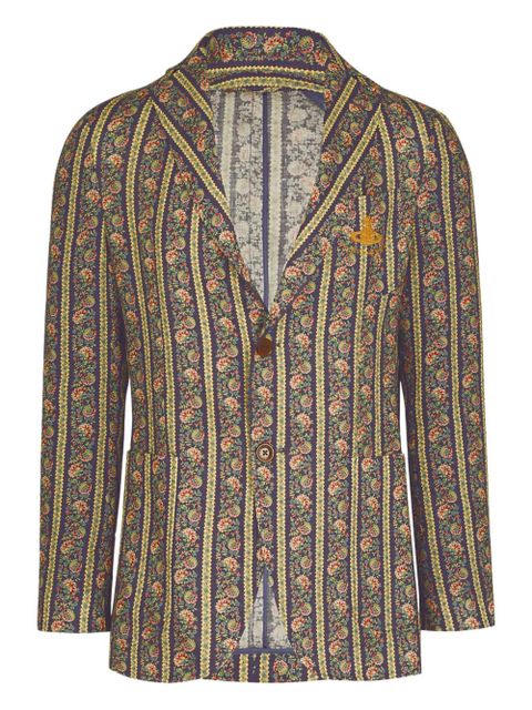 Vivienne Westwood floral striped blazer - Blue - zdjęcie produktu nr 1