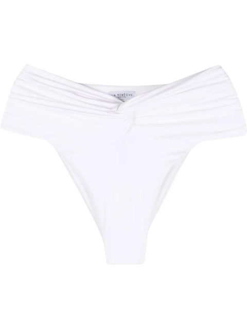 La Reveche Amelie ruched bikini bottoms - White - zdjęcie produktu nr 1