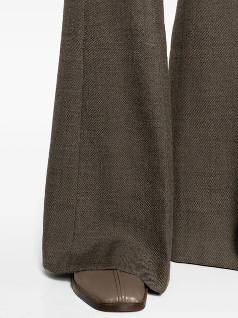 Nanushka high-rise flared trousers - Brown