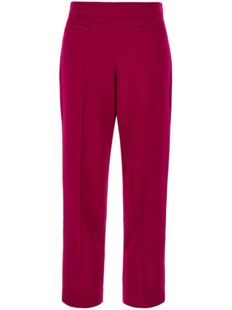 FENDI wool-blend cropped trousers - Red - zdjęcie produktu nr 1