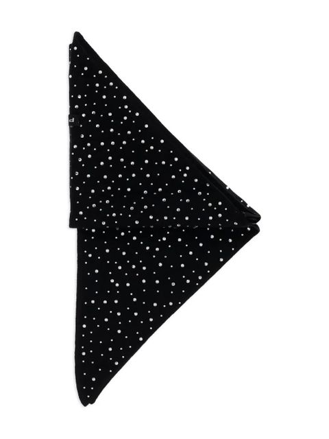 PINKO crystal-embellished knitted scarf - Black