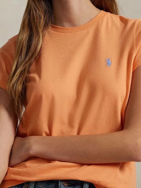 Polo Ralph Lauren t-shirt bawełniany damski kolor pomarańczowy 211898698