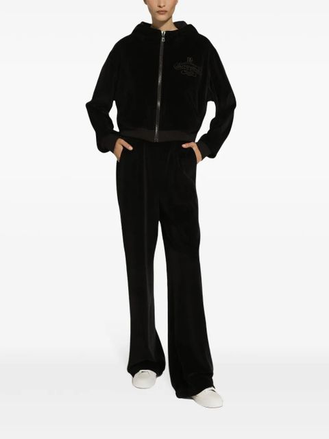 Dolce & Gabbana logo-embroidered hoodie - Black - zdjęcie produktu nr 2