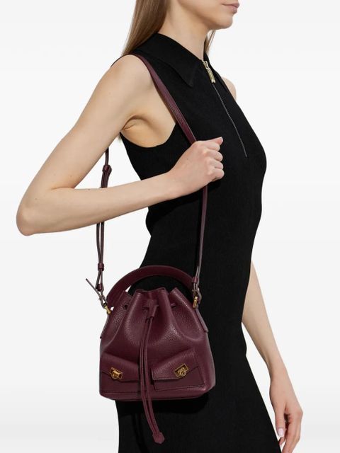 Ferragamo drawstring leather bucket bag - Red - zdjęcie produktu nr 2