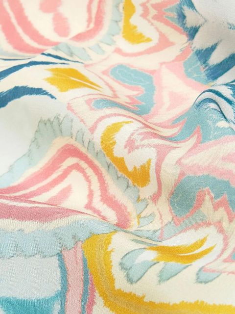 ETRO paisley-print satin-finish trousers - Blue