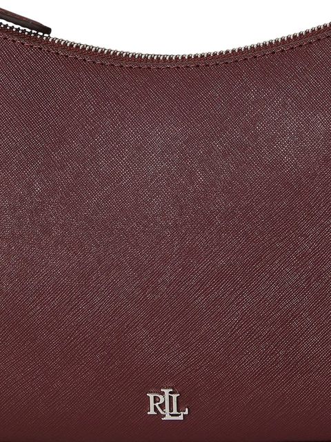 Lauren Ralph Lauren torebka skórzana kolor bordowy 431883768